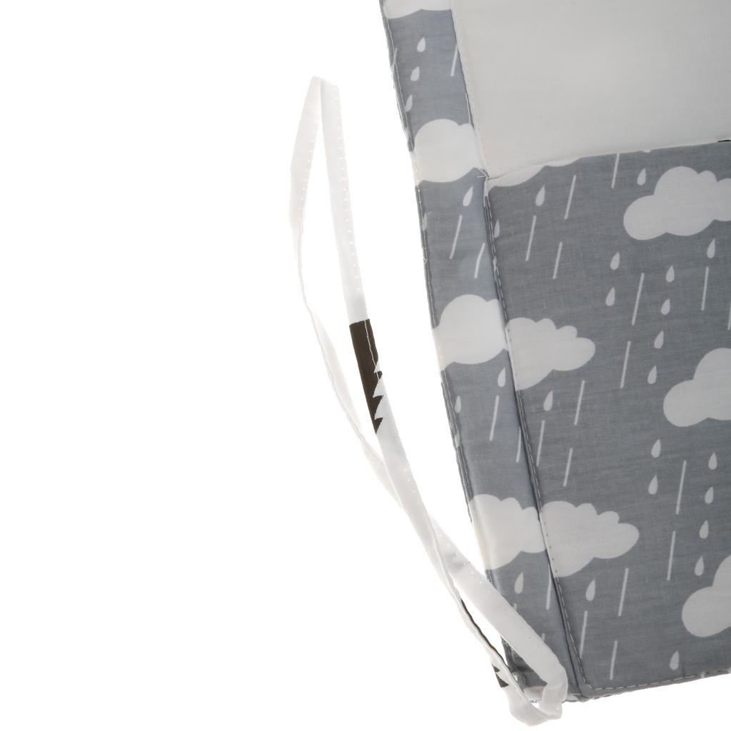 Maxbell Maxbell Baby Bed Bedside Pocket Storage Nursery Diaper Hanging Bag Organizer Gray