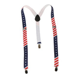 Maxbell Unisex Adult Adjustable Suspender American Flag Stars Clip-on Braces #2 - Aladdin Shoppers