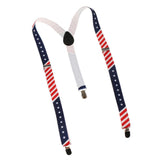 Maxbell Unisex Adult Adjustable Suspender American Flag Stars Clip-on Braces #2 - Aladdin Shoppers