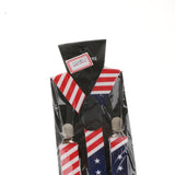 Maxbell Maxbell Unisex Adult Adjustable Suspender American Flag Stars Clip-on Braces #2