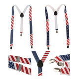 Maxbell Unisex Adult Adjustable Suspender American Flag Stars Clip-on Braces #2 - Aladdin Shoppers