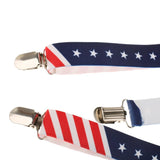 Maxbell Unisex Adult Adjustable Suspender American Flag Stars Clip-on Braces #2 - Aladdin Shoppers