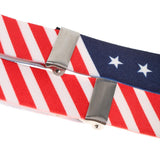 Maxbell Unisex Adult Adjustable Suspender American Flag Stars Clip-on Braces #2 - Aladdin Shoppers