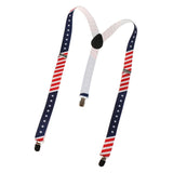 Maxbell Unisex Adult Adjustable Suspender American Flag Stars Clip-on Braces #2 - Aladdin Shoppers