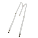 Maxbell Unisex Adult Adjustable Stretch Y-back Suspender Clip-on Braces White - Aladdin Shoppers