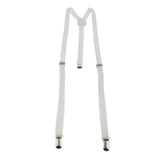 Maxbell Unisex Adult Adjustable Stretch Y-back Suspender Clip-on Braces White - Aladdin Shoppers