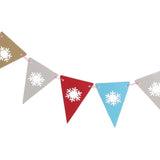Maxbell Snowflake Triangle Paper Flags Party Decor Bunting Banner Cut Out Pennants - Aladdin Shoppers