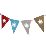 Maxbell Snowflake Triangle Paper Flags Party Decor Bunting Banner Cut Out Pennants - Aladdin Shoppers