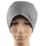 Maxbell Maxbell Unisex Adult Stretched Hip Hop Beanie Hat Elastic Skull Slouchy Cap Gray