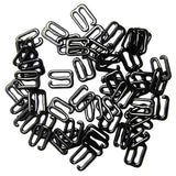 Maxbell 200Pc Metal Black Lingerie Hardware Sewing Clip Hook Eye for Bra Straps 10mm