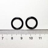 Maxbell 200pcs Metal Bra Lingerie Strap Sewing Clip O Rings Fig 8 Slider Black 10mm