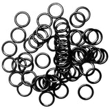 Maxbell 200pcs Metal Bra Lingerie Strap Sewing Clip O Rings Fig 8 Slider Black 10mm