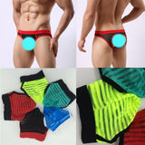 Maxbell Sexy Mens Low Rise Bulge Pouch Briefs Hips Hollow Out Mini Underwear Black M - Aladdin Shoppers