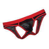 Maxbell Sexy Mens Low Rise Bulge Pouch Briefs Hips Hollow Out Mini Underwear Black L - Aladdin Shoppers