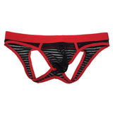 Maxbell Sexy Mens Low Rise Bulge Pouch Briefs Hip Hollow Out Mini Underwear Black XL - Aladdin Shoppers