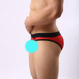 Maxbell Sexy Mens Low Rise Bulge Pouch Briefs Hips Hollow Out Mini Underwear Red L - Aladdin Shoppers