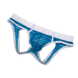 Maxbell Sexy Mens Low Rise Bulge Pouch Briefs Hips Hollow Out Mini Underwear Blue L - Aladdin Shoppers