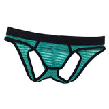 Maxbell Sexy Mens Low Rise Bulge Pouch Briefs Hip Hollow Out Mini Underwear Green XL - Aladdin Shoppers