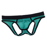Maxbell Sexy Mens Low Rise Bulge Pouch Briefs Hip Hollow Out Mini Underwear Green XL - Aladdin Shoppers