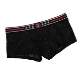 Maxbell Mens Sexy Mesh See Through Flower Boxer Briefs Underwear Black M - Aladdin Shoppers