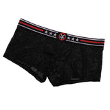 Maxbell Mens Sexy Mesh See Through Flower Boxer Briefs Underwear Black M - Aladdin Shoppers