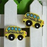 Maxbell 10pcs Resin Cute Shool Car Flatback Cabochon for Hair Bow Center DIY - Aladdin Shoppers