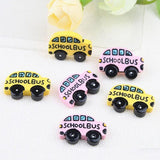 Maxbell 10pcs Resin Cute Shool Car Flatback Cabochon for Hair Bow Center DIY - Aladdin Shoppers