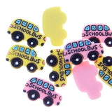 Maxbell 10pcs Resin Cute Shool Car Flatback Cabochon for Hair Bow Center DIY - Aladdin Shoppers
