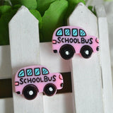 Maxbell 10pcs Resin Cute Shool Car Flatback Cabochon for Hair Bow Center DIY - Aladdin Shoppers