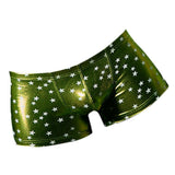 Maxbell Men's Sexy Star Wet Look Boxer Briefs Underwear Green M - Aladdin Shoppers