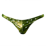 Maxbell Men's Sexy Underwear Sexy Thongs Bronzing Ordinary Stars Green-S - Aladdin Shoppers
