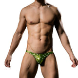 Maxbell Men's Sexy Underwear Sexy Thongs Bronzing Ordinary Stars Green-S - Aladdin Shoppers