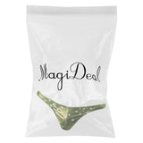 Maxbell Men's Sexy Underwear Sexy Thongs Bronzing Ordinary Stars Green-S - Aladdin Shoppers