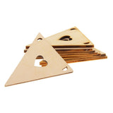Maxbell Wooden Pennants Pattern Bunting Banner with Heart Home Party Hanging Garland - Aladdin Shoppers
