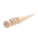 Maxbell 4pcs Wood Sewing Stitching Awl Leather Round Edge Slicker  for Leather Craft
