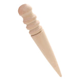 Maxbell 4pcs Wood Sewing Stitching Awl Leather Round Edge Slicker  for Leather Craft