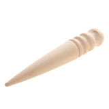 Maxbell 4pcs Wood Sewing Stitching Awl Leather Round Edge Slicker  for Leather Craft