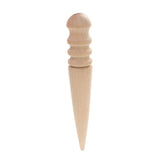 Maxbell 4pcs Wood Sewing Stitching Awl Leather Round Edge Slicker  for Leather Craft