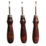 Maxbell Wood Handle Leather Edge Skiving Craft Tools Edge Beveler 0.8mm - Aladdin Shoppers