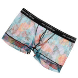 Maxbell Mens Sexy Mesh See Through Rose Flower Boxer Briefs Underwear Blue M - Aladdin Shoppers