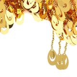 Maxbell Maxbell Belly Dance Beaded Bra Sequins Top Sexy Dancing Singer Costume Tassels Gold