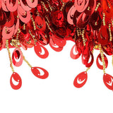 Maxbell Maxbell Belly Dance Beaded Bra Sequins Top Sexy Dancing Singer Costume Tassels Red