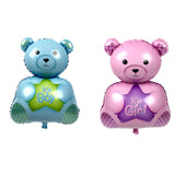 Maxbell Maxbell Cute Sitting Bear Foil Balloon for Baby Shower Crafts Party Decoration Blue