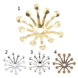 Maxbell 100 pcs 13mm Bead Cap ends DIY Accessories Jewellery Findings Craft Gold - Aladdin Shoppers