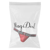 Maxbell Mens Sexy Briefs Lace Underwear See Through Thongs T-back G-string Red M - Aladdin Shoppers