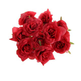Maxbell Rose Artificial Single Side Flower Heads DIY Wedding Hair clip Red - Aladdin Shoppers