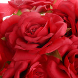 Maxbell Rose Artificial Single Side Flower Heads DIY Wedding Hair clip Red - Aladdin Shoppers