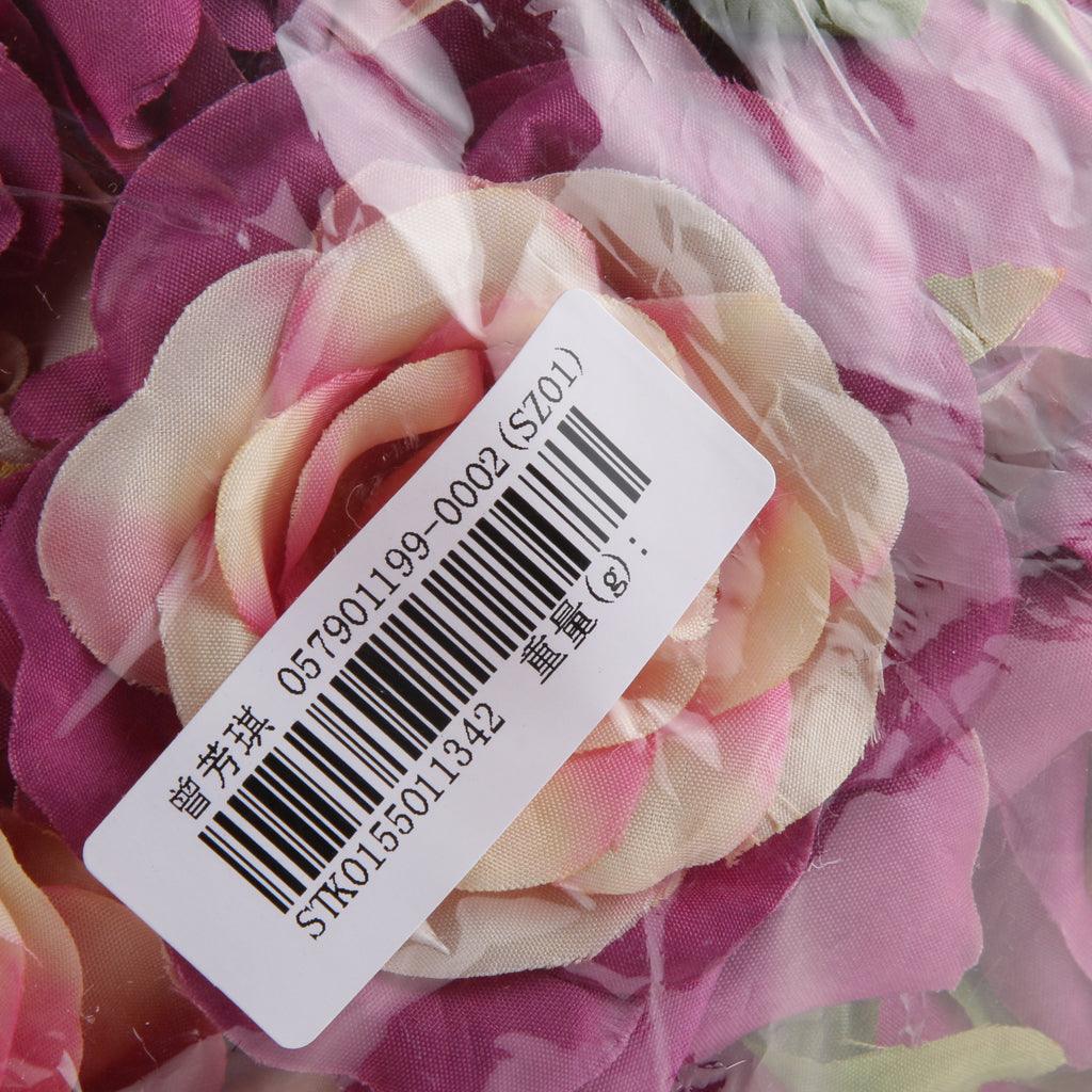 Maxbell Maxbell Rose Artificial Single Side Flower Heads DIY Wedding Hair clip Purple&Pink