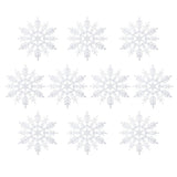 Maxbell 10Pcs 10.5cm White Plastic Snowflake for Christmas Ornaments - Aladdin Shoppers