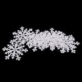 Maxbell 10Pcs 10.5cm White Plastic Snowflake for Christmas Ornaments - Aladdin Shoppers